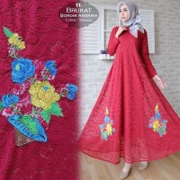 elegan premium branded murah mewah gamis longdress big size long dress