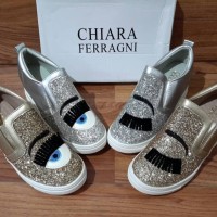 Jual sneaker wedges gliter CF import Murah