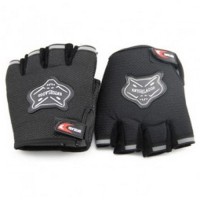 Jual Sarung Tangan Fitness Half Finger Mesh Black Murah