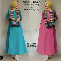 Jual LIMITED EDITION cn 65127 maxi diana terusan dress tunik kemeja imut si Murah