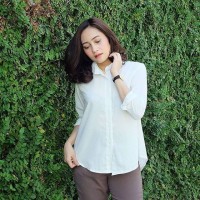 Jual gio basic shirt white /casual dress / hem /bmd /myfriendstore Murah