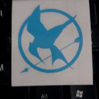 Jual cutting sticker mockingjay motor laptop mobil Murah
