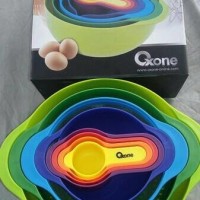 Jual Oxone Mangkok Pengaduk /8pcs Mixing Bowl Set Rainbow OX-041 Murah