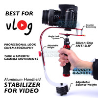 Jual Handheld Video Camera Stabilizer Aluminium for DSLR GoPro Xiaomi Yi Murah