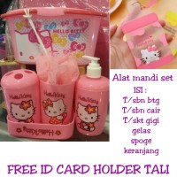 Jual ALAT MANDI SET HELLO KITTY FREE ID CARD HOLDER Murah