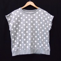 Jual BS553 SIZE M OVERSIZE GRAY POLKADOT BAJU UNIK LUCU PAKAIAN CEWEK IMPOR Murah