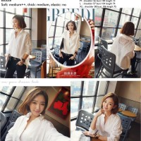 Jual White Oversize Mesh Loose Blouse (Blouse Import) Murah