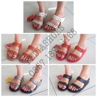Jual Sandal Selop Wanita Fitflop Biker Chic Slide GROSIR dan ECER T1310 Murah