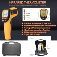 Jual -50C ~ 950C Infrared Thermometer Laser With EM Adjust + Koper Suitcase Murah
