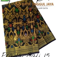 Jual Kain Batik Pekalongan Primisima Halus Prada Bali 15 Hitam Unggul Jaya Murah