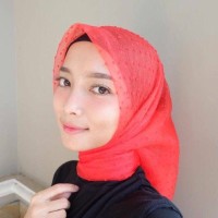 Jual jilbab Organza ruby / segi empat organza rubi Murah
