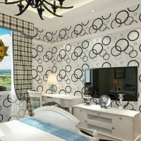 Jual wallpaper sticker motif polkadot Murah