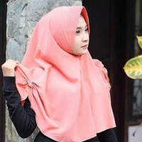 Jual Khimar Serut / Bergo Ped Antem serut samping hijab instan murah Murah