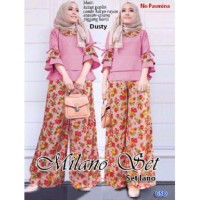 NCR-Setelan Baju Celaana Muslim Wanita Terbaru-Set Lano