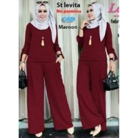 NCR-Setelan Baju Muslim Wanita Terbaru-St Cenita Navy