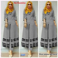 NCR- Set baju Muslim Wanita Terbaru- Set Lena Grey