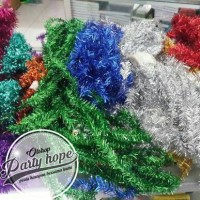 Jual Slinger / tinsel / hiasan natal / slinger polos warna / slinger rumbai Murah