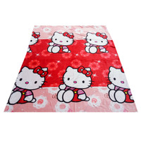 Jual Selimut Bulu Karakter Hello Kitty - Merah Murah