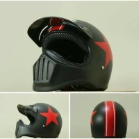Helm Cakil Hitam Bintang Full Face Termurah Anak Motor Fashion Klasi