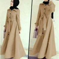 Jual BEST SELLER Long Coat Lotto Abudhabi Cream TERLARIS Murah