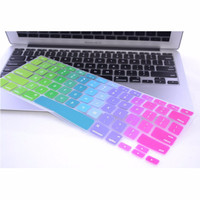 Jual Rainbow Color Silicone Keyboard Cover - Macbook Air / Pro 17 Inch Murah