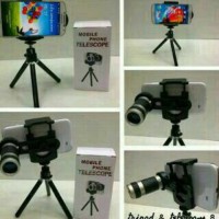 Universal Camera Lensa Telezoom 8x + Tripod + Holder For ALL Type HP
