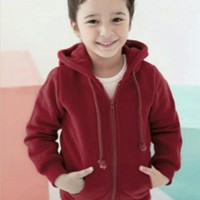 Jual Jaket Hoodie KENKIDS Maroon (Usia 3-5 Thn) Babyterry Murah