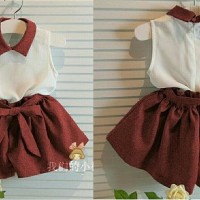Jual Setelan KARAKIDS Maroon (Usia 3-5 Thn) - Spandek Super Katun Denim Murah