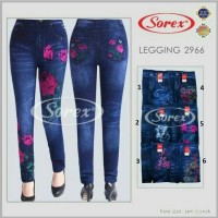 Jual Sorex Celana Legging 2966 Bukan Celana Jeans Tapi Motif Jeans Corak Murah