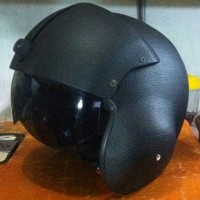 Jual Helm Pilot Oscar Kulit Visor Kacamata Murah