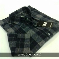 Jual Kemeja Flanel Vans Jumbo Ukuran XXL Dan XXXL Lengan Panjang Murah Murah