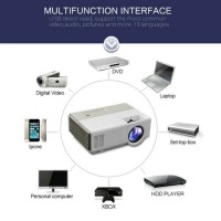 TJ 600D PORTABLE MINI LED PROJECTOR 1500 LUMENS 1080 P + TV TUNER