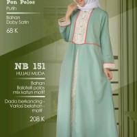 nibras gamis 151 hijau muda