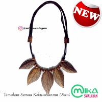 Jual Kalung Etnik Ambar - Kalung Kayu Vintage Style Murah