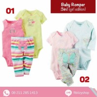 Jual Baju Bayi/Baju Bayi Lucu/Carters Baby Romper 3in1 Girl Edition Murah