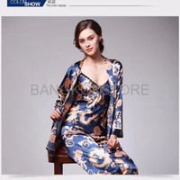 BEST SELLER Baju Tidur Wanita Celana Panjang Kimono High Quality Silk