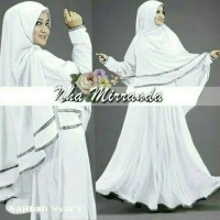 Najibah syar'i white baju muslim wanita warna putih gamis syari