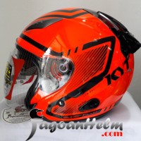 KYT Helm Galaxy Slide #1 | Red FLUO Black | Super Fluo Edition