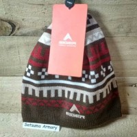 Topi Kupluk Beanie Wool Rajut Coklat Merah Maroon Eiger Delphic
