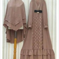 Jual baju gamis maxy bublepop mix rubi plus khimar okt Murah