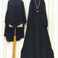 Jual baju gamis maxy bublepop mix rubi plus khimar okt Murah