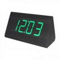 Jual LED Digital Wood Clock JK 828 Black/Green Murah