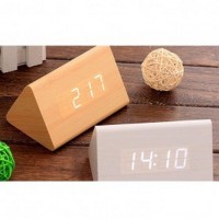 Jual LED Digital Wood Clock JK 828 Brown Murah