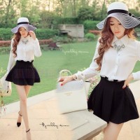 Jual topi pitam hitam putih black and white striped beach hat Murah