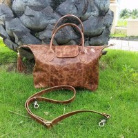 Jual Tas kulit Wanita LC Cokelat Etnik Murah