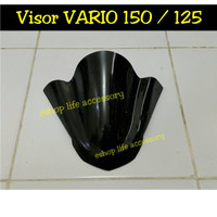 Jual Aksesoris Variasi Visor Windshield Honda Vario 150/125 lampu LED Murah