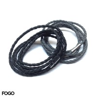 Gelang Kulit Sintetis Pria/Wanita Tali Kepang 5 Layer