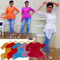 Kebaya A Simetris Luna Panjang Casual Modern Outfit Cantik