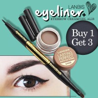 Jual BANTING HARGA LANDBIS - LANBIS EYEBROW GEL & EYELINER + BRUSH 3 IN1 Murah