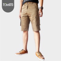 Jual Celana Cargo Chinos Pendek Pria Coklat - Tomato Clothing Murah